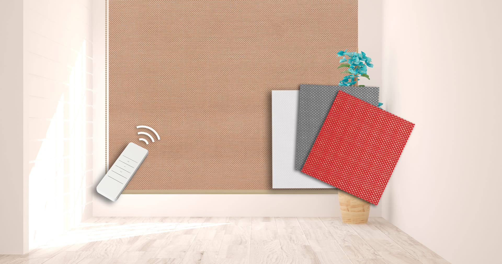 Estor enrollable motorizado cristal